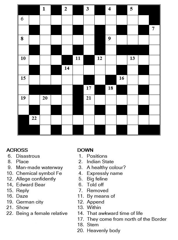 Berrynarbor News: Crossword Corner