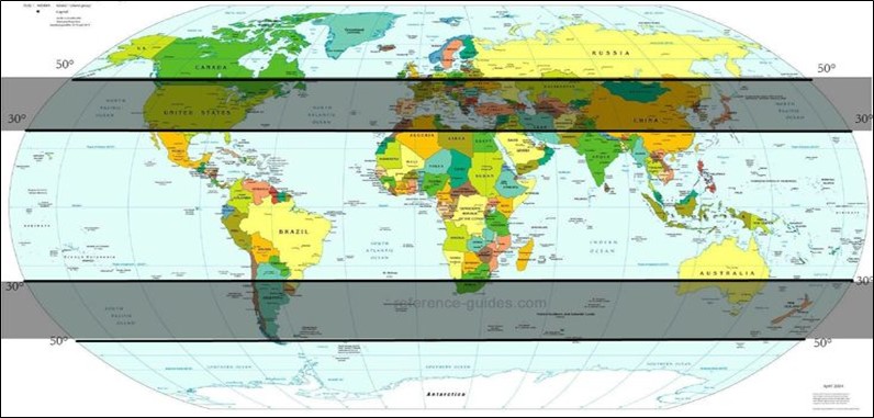 Wine Regions of the World between 30-50 degrees of latitude | Wine region,  Wine map, Region